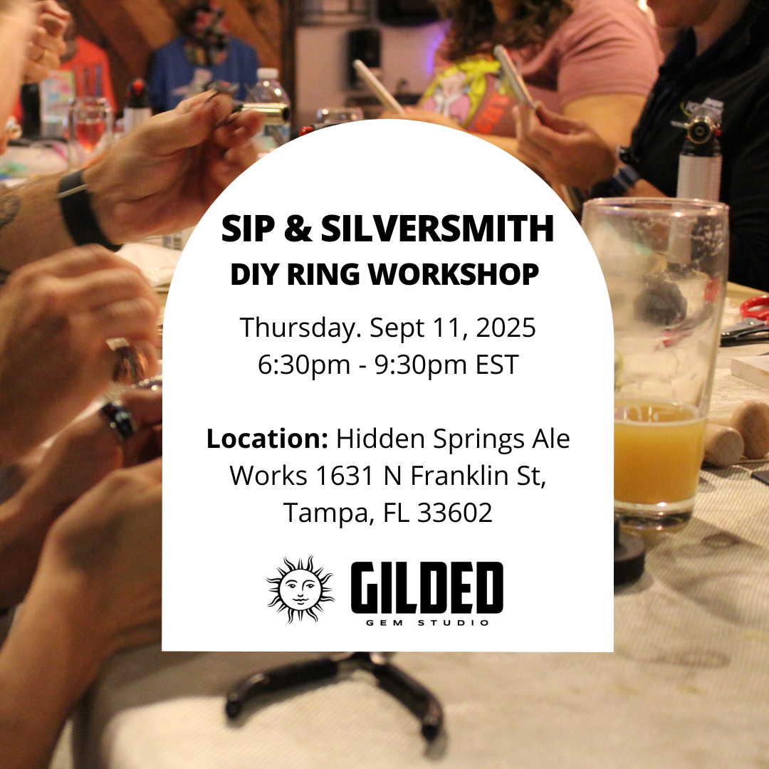 September 11, 2025 - Sip & Silversmith - DIY Ring Making Workshop