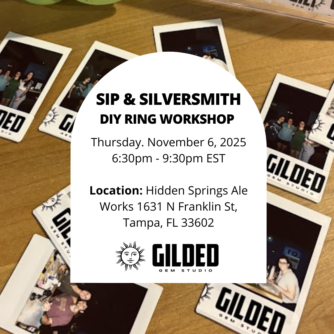 November 6, 2025 - Sip & Silversmith - DIY Ring Making Workshop